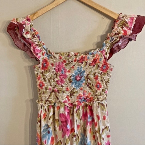 HOUSE OF HARLOW 1960 Floral retro maxi dress with ruffle detail & pockets - Picture 9 of 13